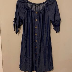 Off the Shoulder Dress/ Chambray look